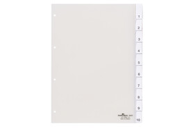 Register Durable 6821 A4 1-10 10-teilig, Art.-Nr. 682119 FARBLOS - Paterno B2B-Shop