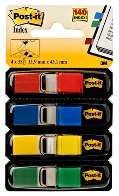 Haftstreifen Post-it Index 11,9x43,2 mm Mini, Art.-Nr. 683-4 - Paterno B2B-Shop