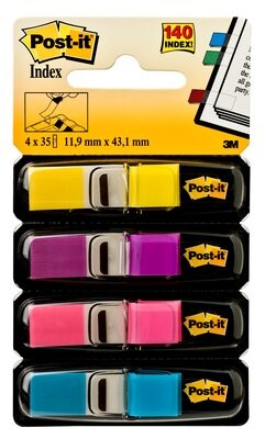 Haftstreifen Post-it Index 11,9x43,2 mm Mini, Art.-Nr. 683-4AB - Paterno B2B-Shop