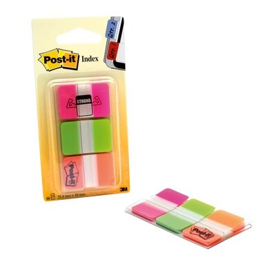 Haftstreifen Post-It Index Strong 25,4x38,1 mm, Art.-Nr. 686-PGO - Paterno B2B-Shop