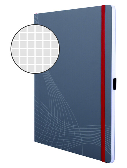 Notizbuch Notizio Softcover A4 kariert grau AUSLAUFARTIKEL 2023, Art.-Nr. 7021ZWF - Paterno B2B-Shop