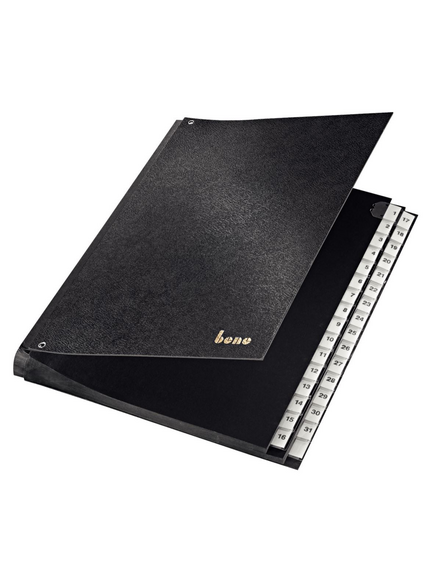 Pultordner Bene A4 1-31 schwarz, Art.-Nr. 75400 - Paterno B2B-Shop