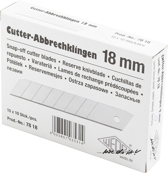 Ersatzklingen Wedo 18mm, Art.-Nr. 7818 - Paterno B2B-Shop