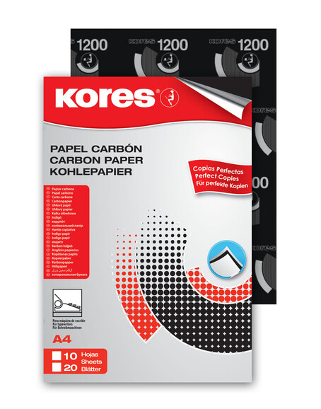 Kohlepapier Kores A4/10 schwarz, Art.-Nr. 8022178 - Paterno B2B-Shop
