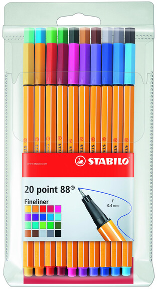 Fineliner Stabilo 88 20-er Etui, Art.-Nr. 8820 - Paterno B2B-Shop