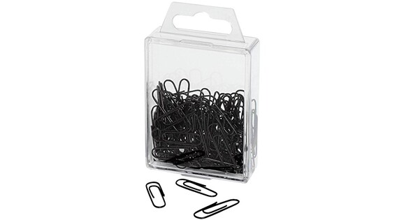 Büroklammern 27mm Kunststoffummantelt schwarz, Art.-Nr. 9012442-SW - Paterno B2B-Shop