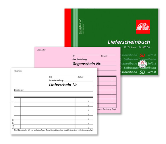Lieferscheinbuch Omega A6 quer 2x50 Blatt, Art.-Nr. 976OK - Paterno B2B-Shop Lieferscheinbuch Omega A6 quer 2x50 Blatt, Art.-Nr. 976OK - Paterno B2B-Shop