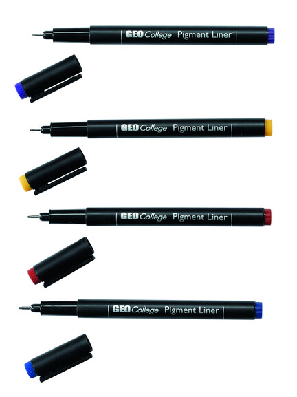 Pigmentliner Aristo 4er Set schwarz, Art.-Nr. AR23544 - Paterno B2B-Shop