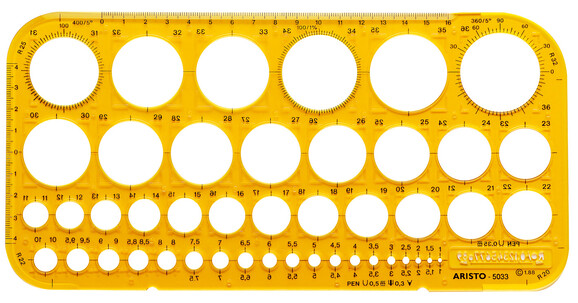 Kreisschablone Aristo 1-36 mm, 45 Kreise, Art.-Nr. AR5033 - Paterno B2B-Shop Kreisschablone Aristo 1-36 mm, 45 Kreise, Art.-Nr. AR5033 - Paterno B2B-Shop