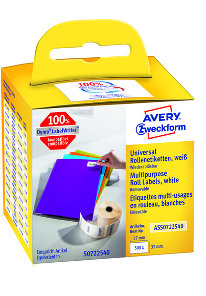 Rollenetiketten ZWF &quot;Universal&quot; 57x32mm, Art.-Nr. ASS0722540 - Paterno B2B-Shop