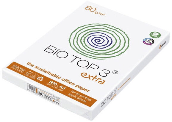 Kopierpapier Biotop3 A3 80 gr. naturweiß CIE 89, Art.-Nr. BIO342 - Paterno B2B-Shop