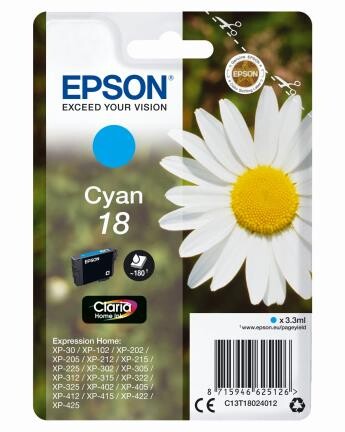 Epson Claria Home Ink Nr.18 cyan, Art.-Nr. C13T18024012 - Paterno B2B-Shop