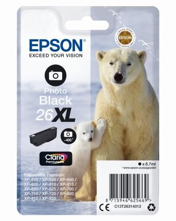 Epson Claria Premium Ink Nr.26XL photo black, Art.-Nr. C13T26314012 - Paterno B2B-Shop