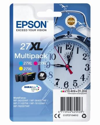 Epson DuraBrite Ultra Ink Multipack Nr.27XL 1x3, Art.-Nr. C13T27154012 - Paterno B2B-Shop