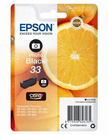 Epson Claria Premium Ink Nr.33 photo black, Art.-Nr. C13T33414012 - Paterno B2B-Shop