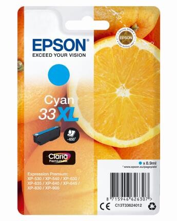 Epson Claria Premium Ink Nr.33XL cyan, Art.-Nr. C13T33624012 - Paterno B2B-Shop