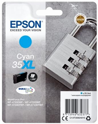 Epson DuraBrite Ultra Ink Nr.35XL cyan, Art.-Nr. C13T35924010 - Paterno B2B-Shop