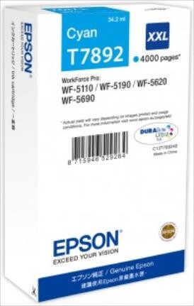 Epson Ink cyan T7892 XXL, Art.-Nr. C13T789240 - Paterno B2B-Shop