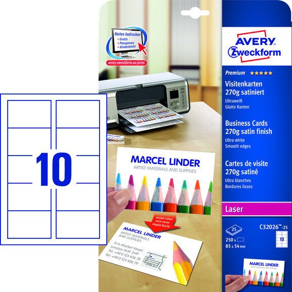 Visitenkarten Premium ZWF 2-seitig, Art.-Nr. C32026-25 - Paterno B2B-Shop