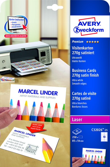 Visitenkarten Premium ZWF 2-seitig, Art.-Nr. C32026-25 - Paterno B2B-Shop