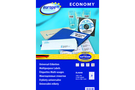 Universaletiketten A4 Europe 100 63,5x38,1mm weiß, Art.-Nr. ELA-0040 - Paterno B2B-Shop