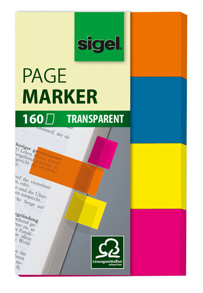 Haftmarker Sigel 50x20 mm transparent, Art.-Nr. HN614 - Paterno B2B-Shop