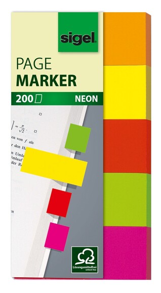 Haftmarker Sigel 50x20 mm Neon, Art.-Nr. HN650 - Paterno B2B-Shop