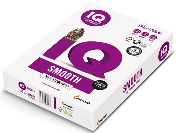 Kopierpapier IQ Smooth A4 160 gr. weiss CIE 170, Art.-Nr. IQSEL416 - Paterno B2B-Shop