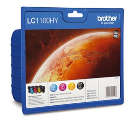 Brother Ink HY BK/C/M/Y 900/750/750/750 Seiten, Art.-Nr. LC1100HYVALBPDR - Paterno B2B-Shop