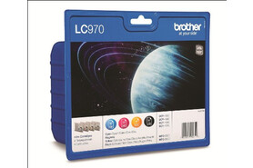 Brother Ink BK/C/M/Y 1 x 300 Seiten, 3 x 350 Seiten, Art.-Nr. LC970VALBPDR - Paterno B2B-Shop