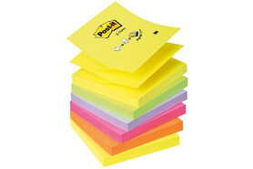 Haftnotizen Post-it 76x76 mm Z-Notes Neonfarben, Art.-Nr. R330NRB - Paterno B2B-Shop