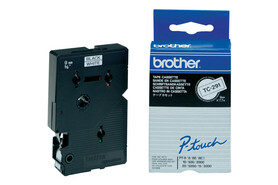 Beschriftungsband Brother 9mm schwarz auf weiss, Art.-Nr. TC291 - Paterno B2B-Shop