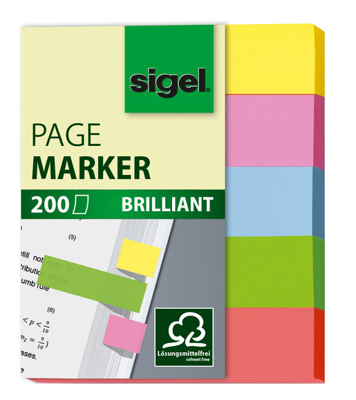 Haftmarker Sigel Film 50x12 mm Reißfest, Art.-Nr. HN615 - Paterno B2B-Shop