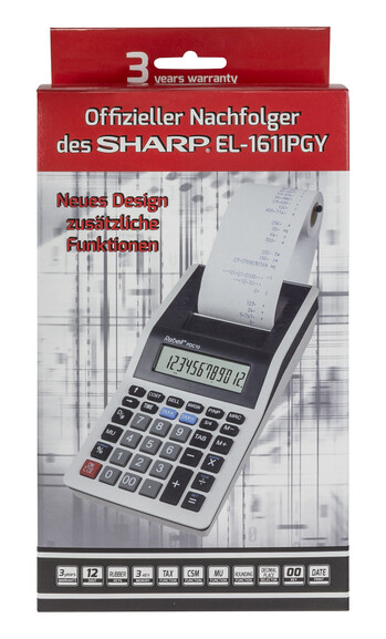 Tischrechner Mini Sharp mit 12-stelliger Anzeige, Art.-Nr. PDC10 - Paterno B2B-Shop