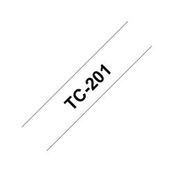 Beschriftungsband Brother 12mm schwarz auf weiss, Art.-Nr. TC201 - Paterno B2B-Shop