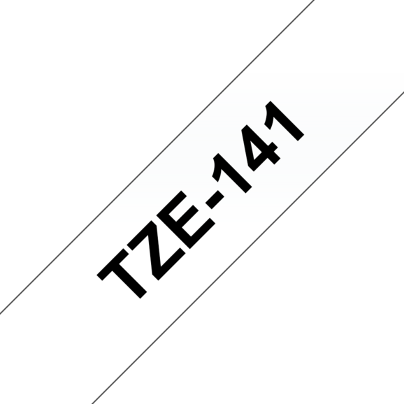Beschriftungsband Brother 18mm schwarz auf farblos, Art.-Nr. TZ141 - Paterno B2B-Shop