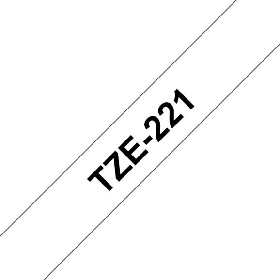 Beschriftungsband Brother 9mm schwarz auf weiss, Art.-Nr. TZ221 - Paterno B2B-Shop