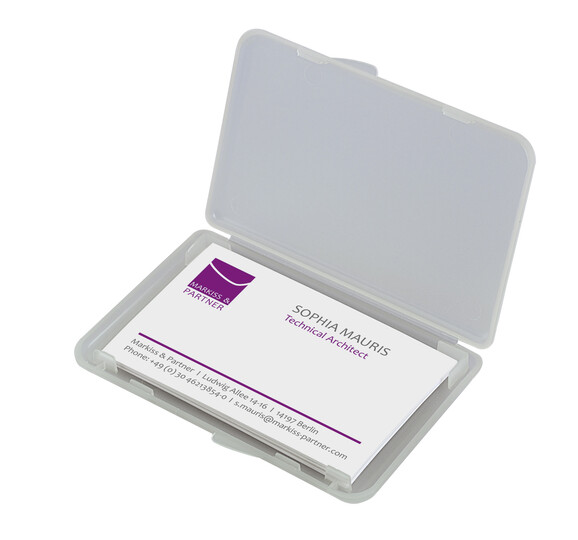 Visitenkartenetui Sigel matt-transparent, Art.-Nr. VA140 - Paterno B2B-Shop
