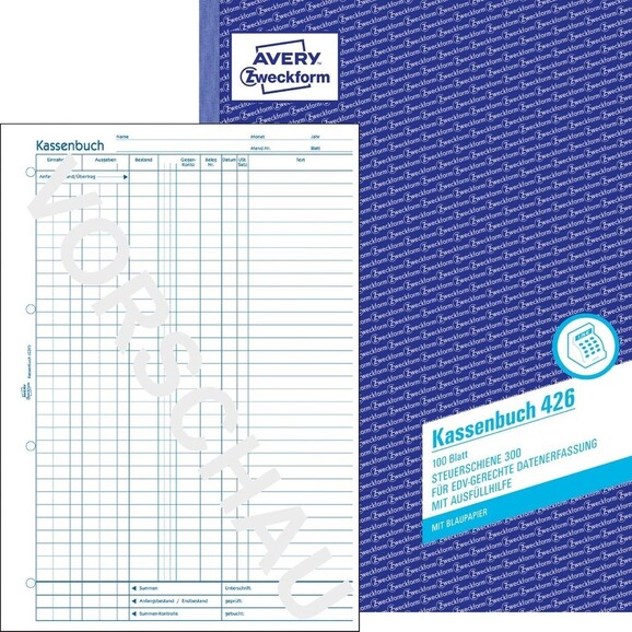 Kassabuch für EDV A4 hoch, Art.-Nr. 0426ZWF - Paterno B2B-Shop