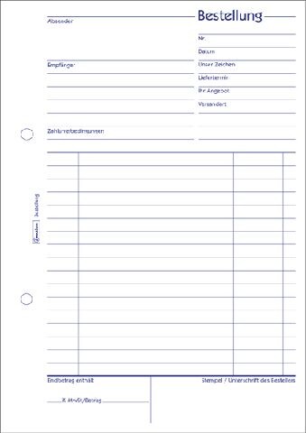 Bestellscheinbuch DIN A5 hoch 2x50, Art.-Nr. 1406ZWF - Paterno B2B-Shop