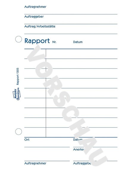 Rapport A6 100 Blatt, Art.-Nr. 1305ZWF - Paterno B2B-Shop