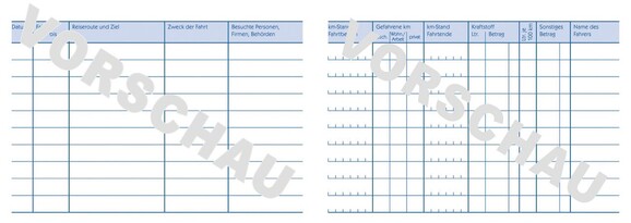 Fahrtenbuch A6 40 Blatt, Art.-Nr. 222ZWF - Paterno B2B-Shop