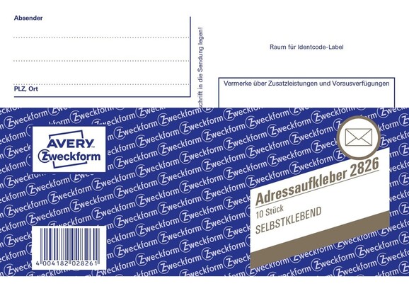 Adressaufkleberheft A6 Selbstkleber, Art.-Nr. 2826ZWF - Paterno B2B-Shop