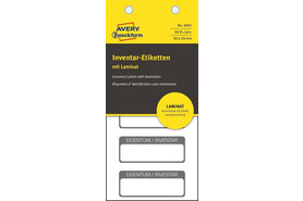 Inventar-Etiketten ZWF 50x20mm, schwarz, Art.-Nr. 6901ZWF - Paterno B2B-Shop