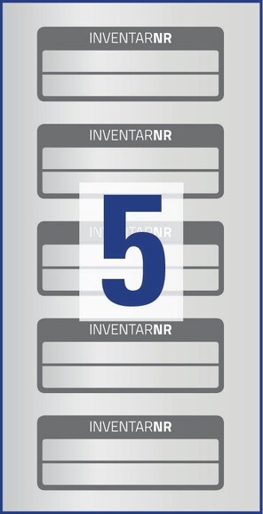 Inventar-Etiketten ZWF 50x20mm, schwarz, Art.-Nr. 6909ZWF - Paterno B2B-Shop