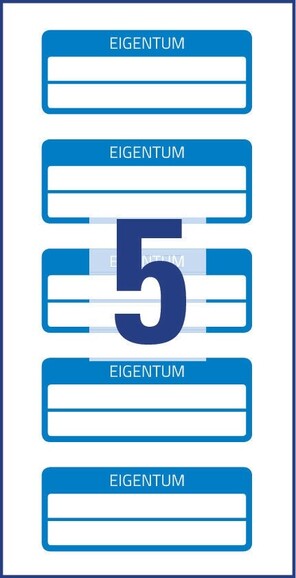 Eigentums-Etiketten ZWF VOID 50 x 20 mm, blau, Art.-Nr. 6924ZWF - Paterno B2B-Shop