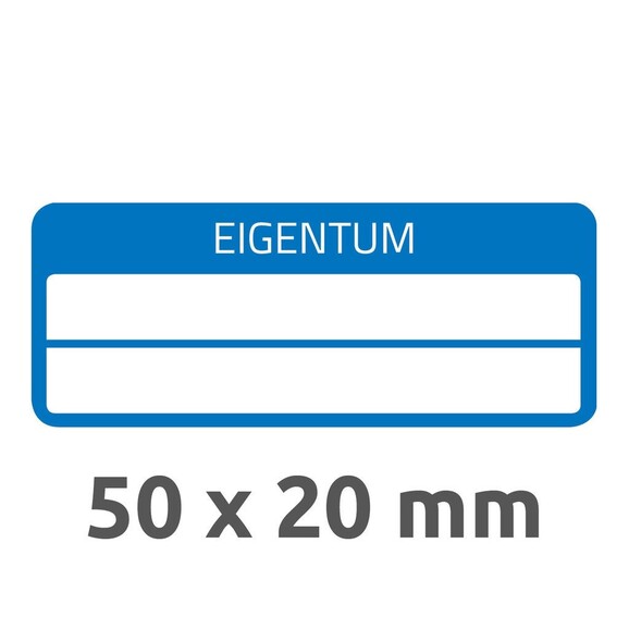 Eigentums-Etiketten ZWF VOID 50 x 20 mm, blau, Art.-Nr. 6924ZWF - Paterno B2B-Shop