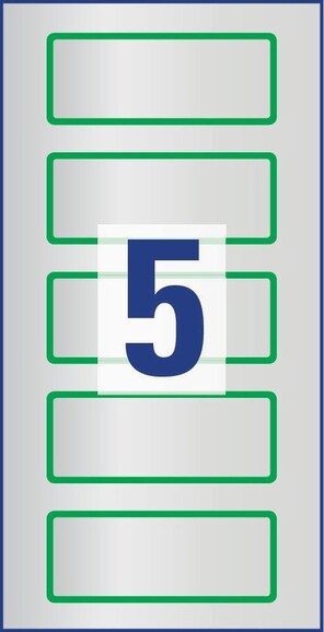 Inventar-Etiketten ZWF 50x20mm, grün, Art.-Nr. 6916ZWF - Paterno B2B-Shop