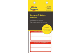 Inventar-Etiketten ZWF 60x30mm, rot, Art.-Nr. 6904ZWF - Paterno B2B-Shop