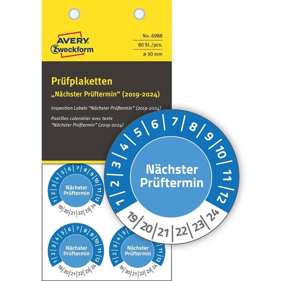 Prüfplaketten ZWF 2024 30mm,, Art.-Nr. 6988 - Paterno B2B-Shop